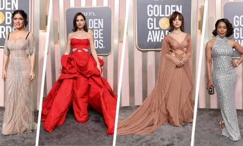 Golden Globes 2023 Outfits; Photograph by Hello Magazine/Getty Images