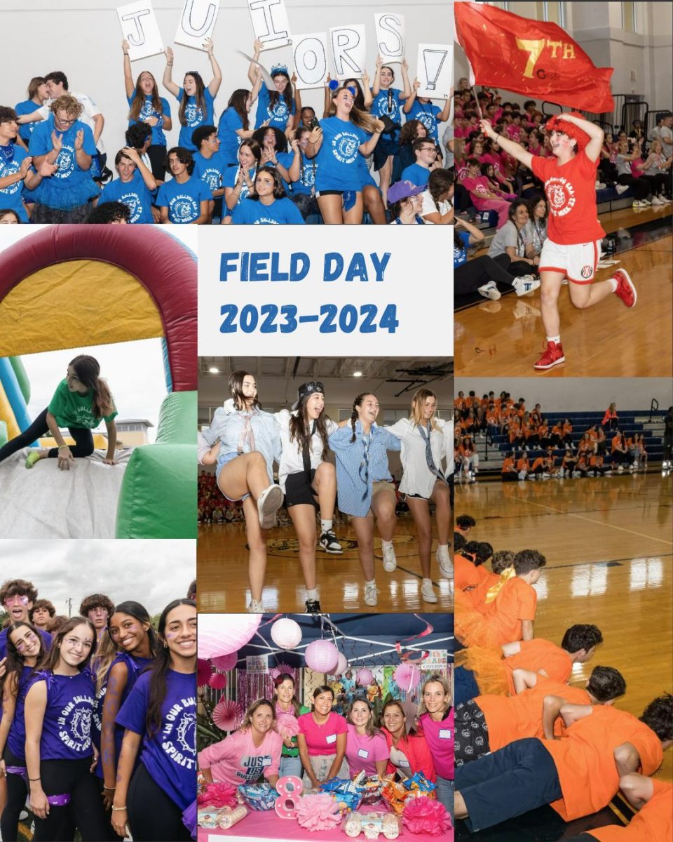 Top Left: The Juniors are full of energy cheering on their classmates during the dance battle.

Top Right: 7th grader showing class pride and colors.

Middle Left: 6th grader taking on the obstacle course. 

Middle: Senior girls doing a kick line during their Dance Battle.

Bottom Left: Sophomores posing before winning tug of war.

Bottom Middle: Eighth grade parents doing a great job providing snacks and smiles for the grade.

Bottom Right: Freshman boys mentally preparing themselves for dodgeball. 