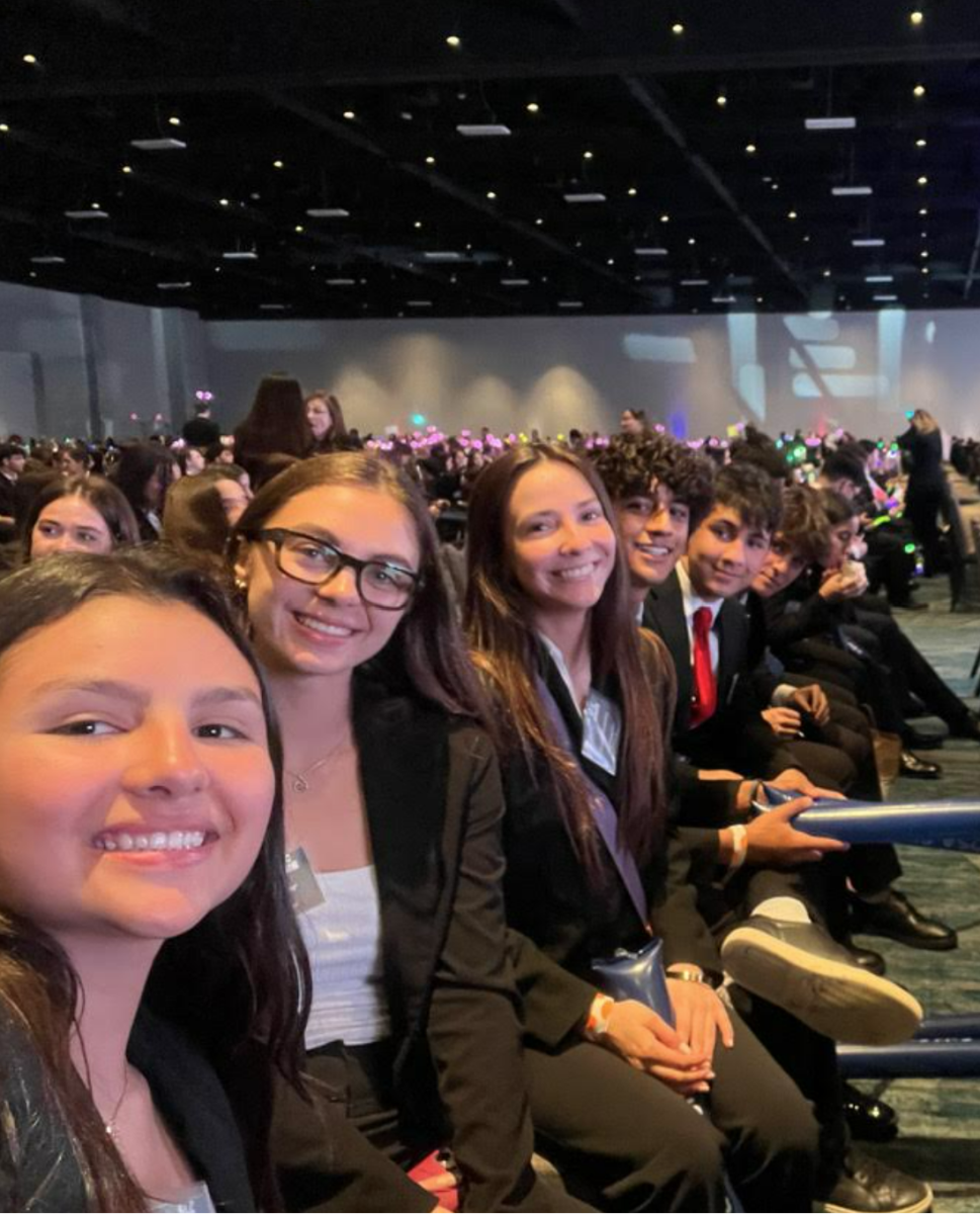 The 2025 HOSA team at the State Leadership Conference award ceremony in Orlando.