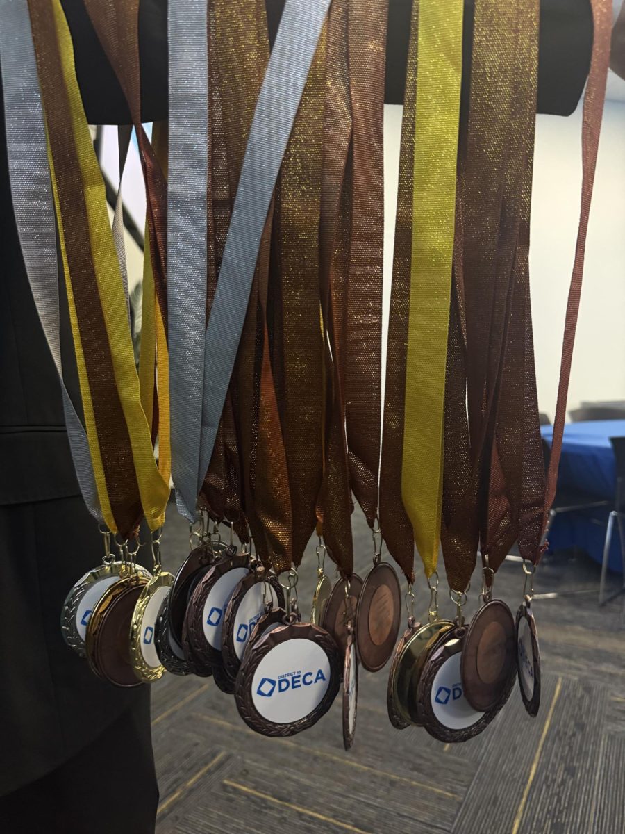 Riviera DECA had a dominant showing at districts going from three awards in its first year to now 24 including four first place, three second place, four third place, three fourth place, eight fifth place, and two sixth place winners. 